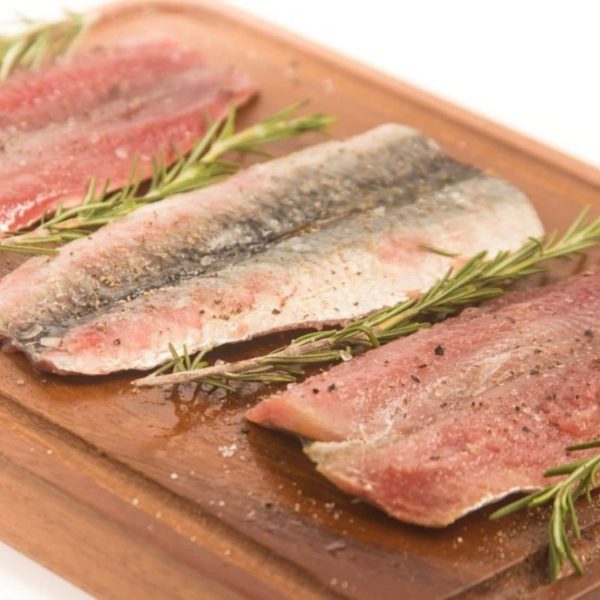sardine fillets with garnish