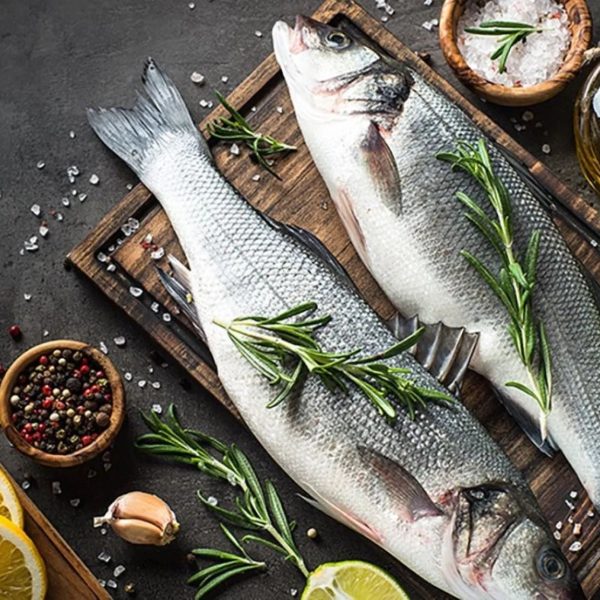 whole sea bass 400-500g