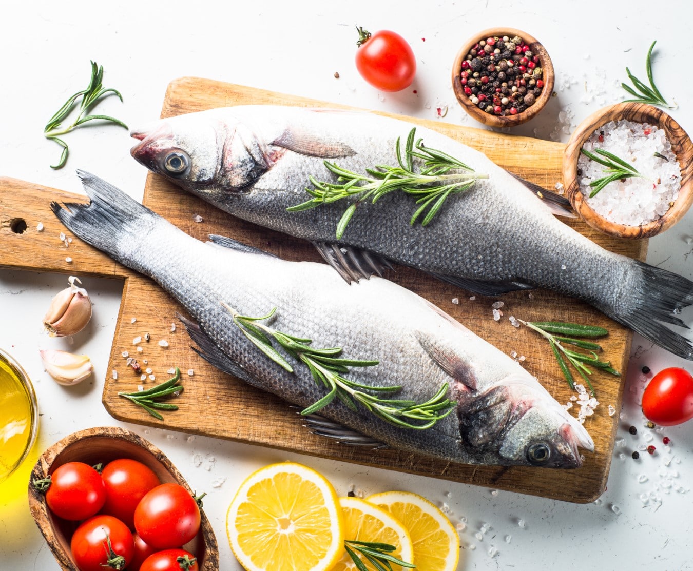whole sea bass