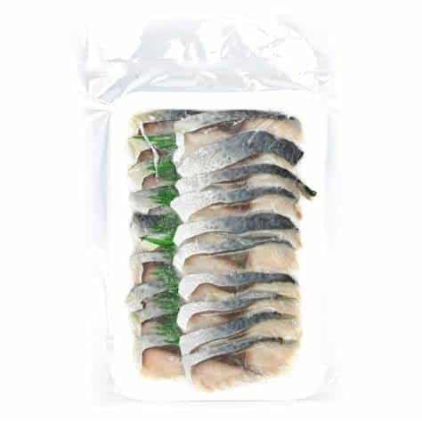 shime saba – cured sashimi grade mackerel 160g